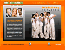 Tablet Screenshot of bigorangeproductions.com